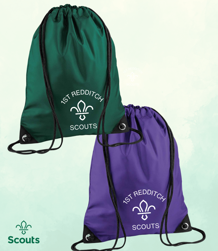 1st Redditch Scouts Drawstring Bag - B-Stitch Embroidery & Printing